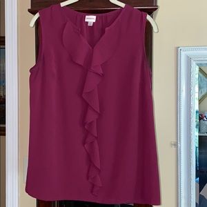 Ruffled front blouse